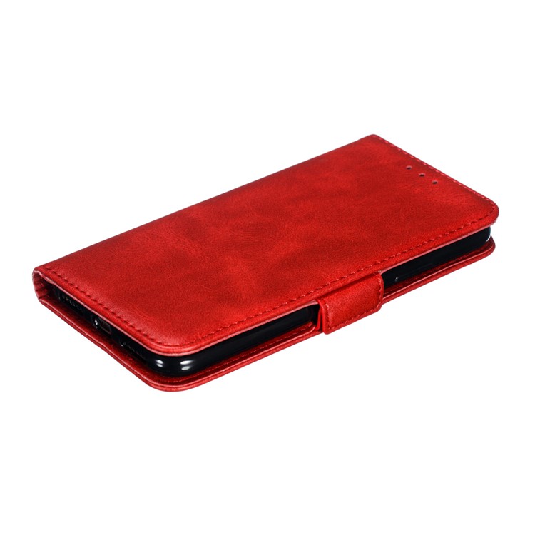 Leather Wallet Stand Flip Phone Case Cover for iPhone XS / iPhone X - Red-10