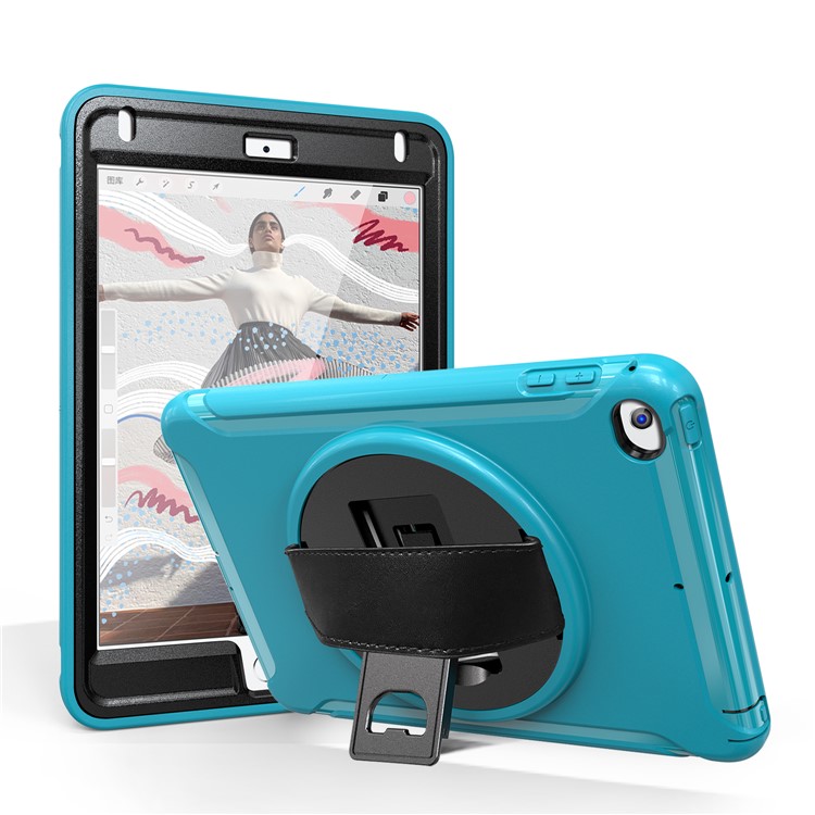 

3 Layer Multi-functions TPU + PC Hybrid Case for iPad mini 4 / mini (2019) - Baby Blue, iPad mini 4