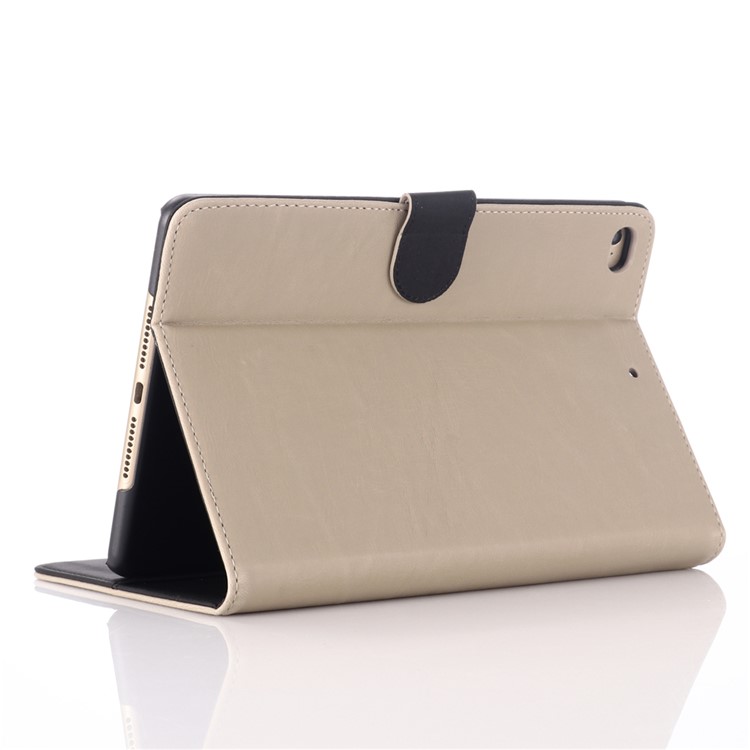 Crazy Horse Texture Retro Leder Flip Hülle Für Ipad Mini (2019) 7,9 Zoll - Beige-4