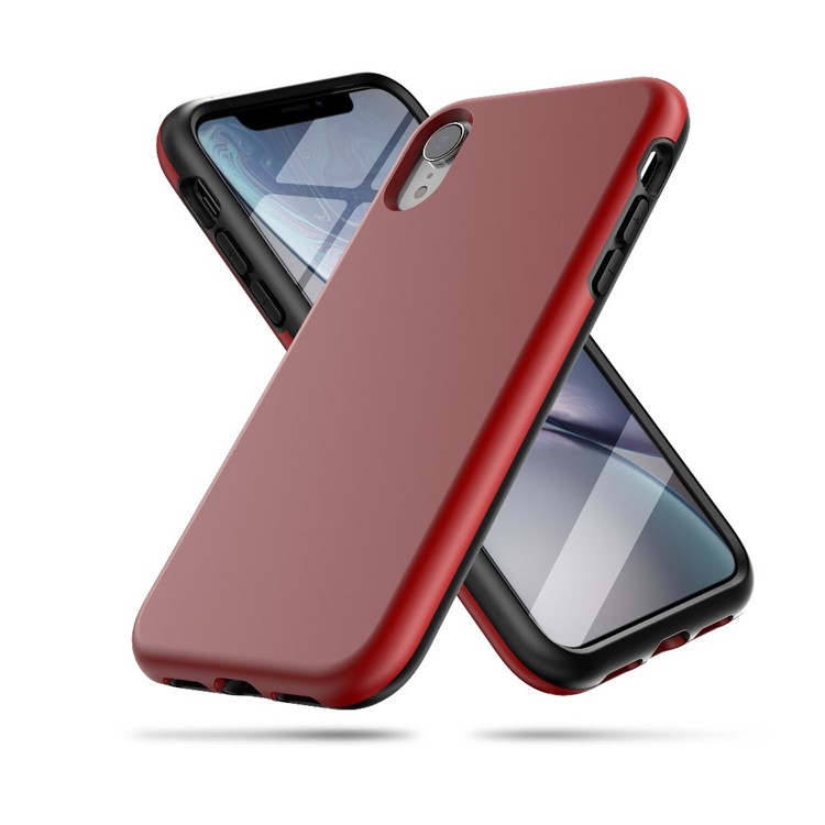 Splashproof Anti-fingerprint PC + TPU Protective Cover for iPhone XR 6.1 inch - Red-1