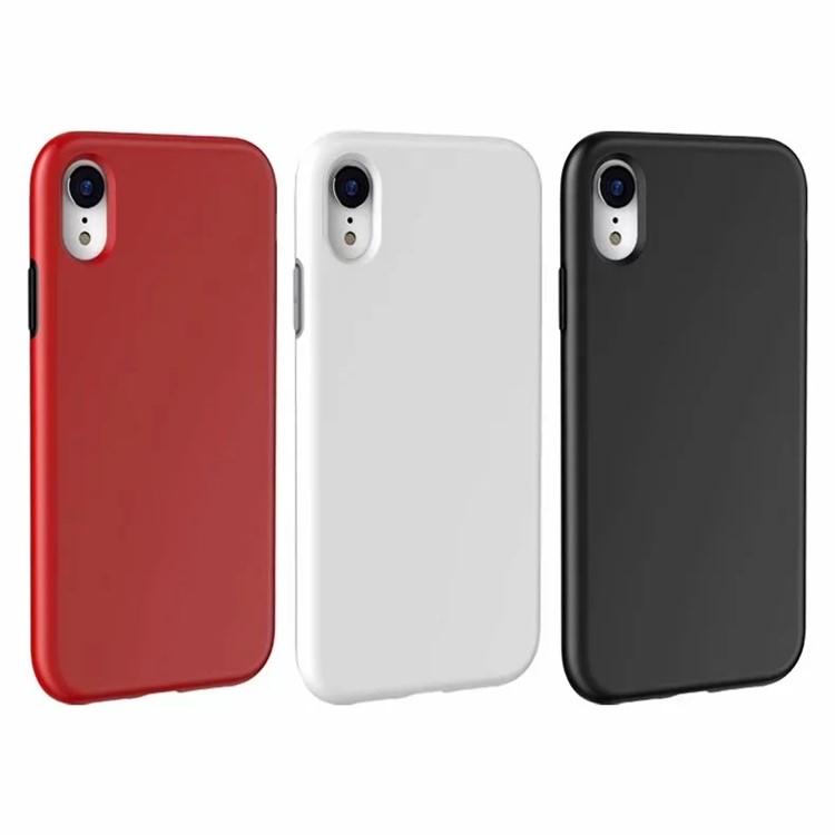 Splashproof Anti-fingerprint PC + TPU Protective Cover for iPhone XR 6.1 inch - Red-4