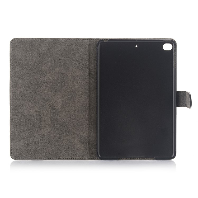 Retro Style Matte Leather Smart Tablet Case for iPad mini (2019) 7.9 inch/mini 4 - Black-3