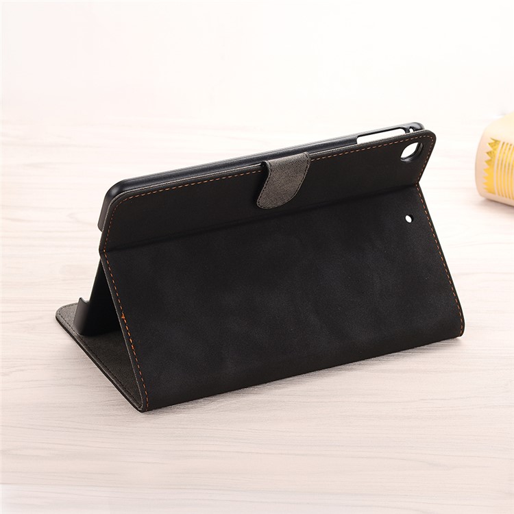 Retro Style Matte Leather Smart Tablet Case for iPad mini (2019) 7.9 inch/mini 4 - Black-7