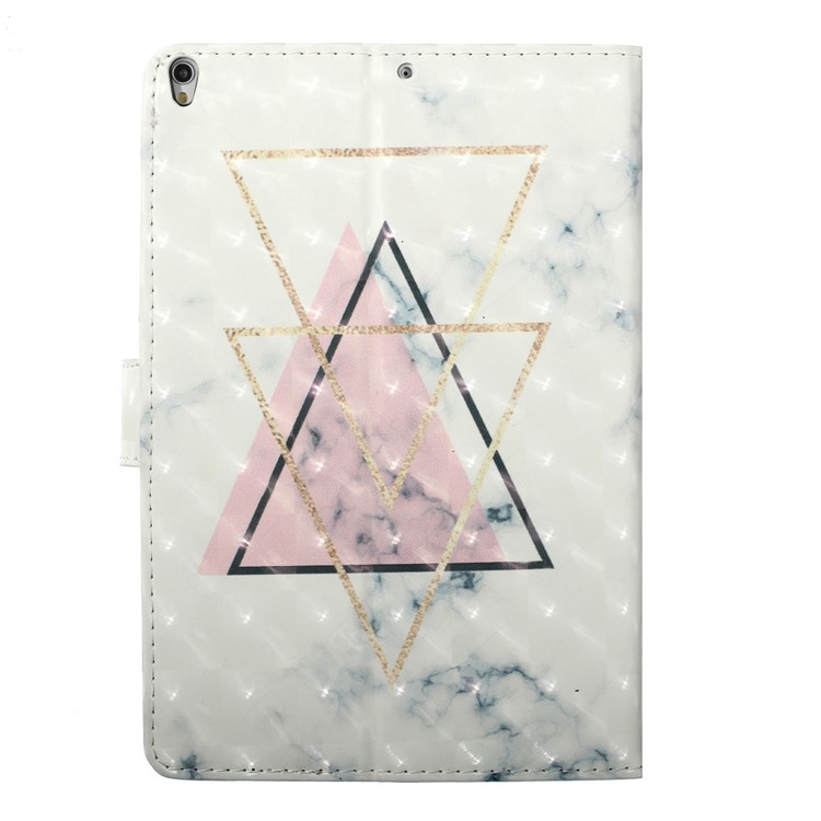 3D Embossed Leather Wallet Tablet Cover for iPad Air 10.5 inch (2019) / Pro 10.5-inch (2017) - Triangle-3