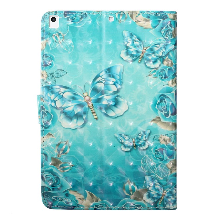 Embossment Patterned  Light Spot Decor Leather Cover for iPad 9.7-inch / Pro 9.7 inch (2016) / Air (2013) / Air 2 - Blue Butterfly-3