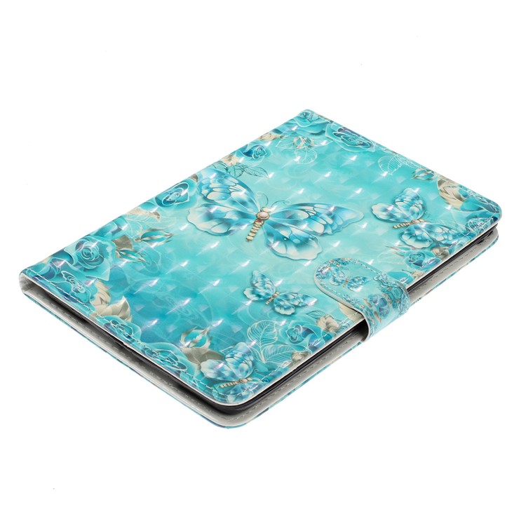 Embossment Patterned  Light Spot Decor Leather Cover for iPad mini (2019) 7.9 inch/mini 4 3 2 1 - Blue Butterfly-4