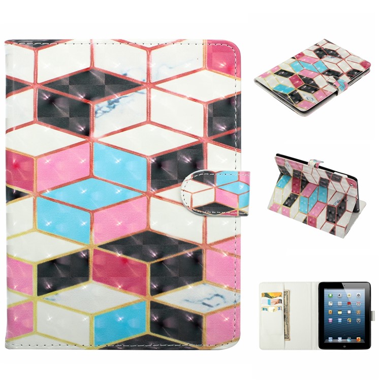 

Embossment Patterned Light Spot Decor Leather Cover for iPad 4 / iPad 3 / iPad 2 - Cube, iPad 4