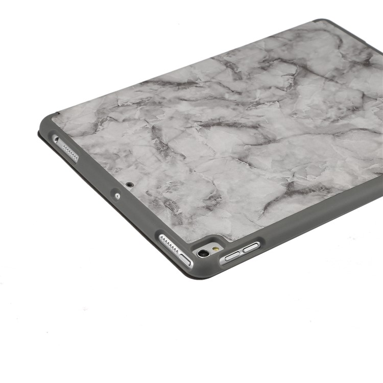 Marble Pattern Tri Fold Stand Smart le Cuir Avec Fente de Stylo Pour Ipad Air 10.5 (2019) / Pro 10.5 (2017) - le Noir-7