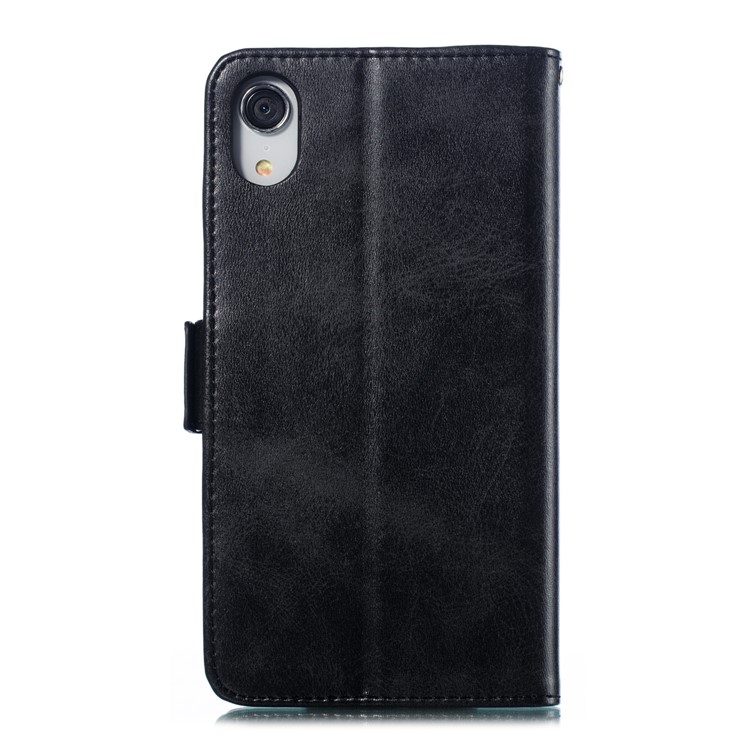 PU Leather Stand Wallet Case for iPhone XR 6.1 inch - Black-3
