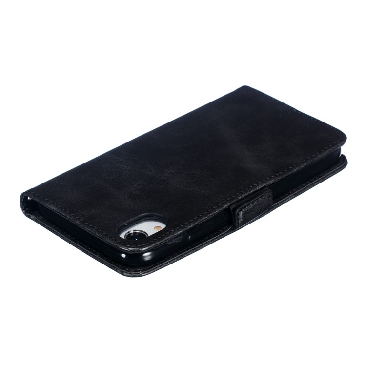 PU Leather Stand Wallet Case for iPhone XR 6.1 inch - Black-7