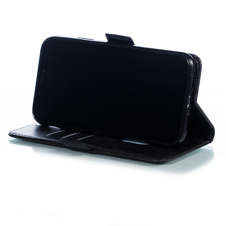 PU Leather Stand Wallet Case for iPhone XR 6.1 inch - Black-9