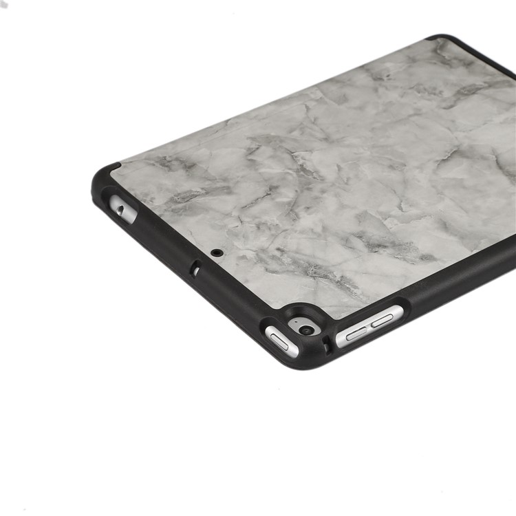 Marble Pattern Tri-fold Stand Smart Leather Cover Shell with Pen Slot for iPad mini (2019) 7.9 inch/mini 4 - Black-6