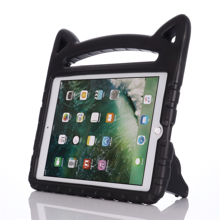 For iPad 9.7-inch (2018)/9.7-inch (2017)/Pro 9.7 inch (2016)/mini (2019) 7.9 inch Kids Shockproof EVA Cat Ear Stand Tablet Case - Black-4