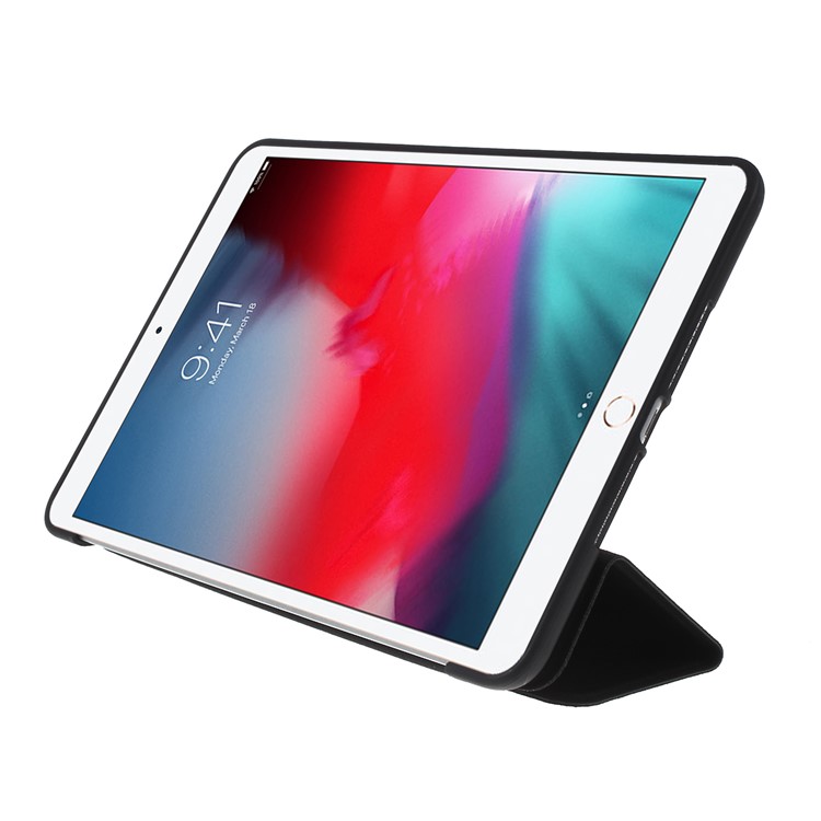 Tri-fold Leather Stand Shell Cover Shell for iPad mini (2019) 7.9 inch - Black-7