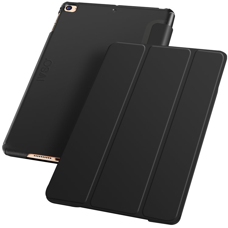 IVSO Tri-fold Stand Auto-wake/seep PU Leather + PC Smart Protector Shell for iPad mini (2019) 7.9 inch / mini 4 3 2 1 - Black-2