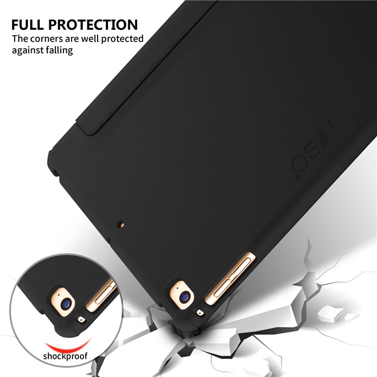 IVSO Tri-fold Stand Auto-wake/seep PU Leather + PC Smart Protector Shell for iPad mini (2019) 7.9 inch / mini 4 3 2 1 - Black-7