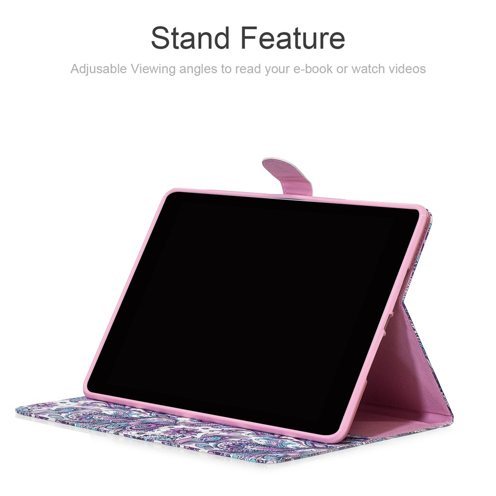 Padrão Printing Light Spot Spot Stand Stand Flip Leather Tablet Case Para Ipad Mini (2019) 7,9 Polegadas - Paisley Flor