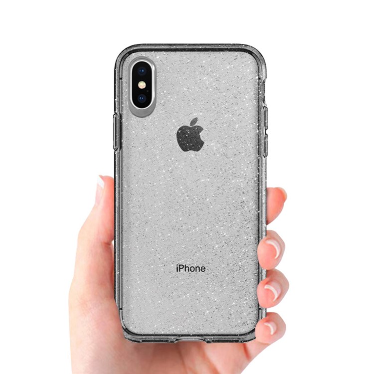 NXE Shiny Series Transparent TPU Phone Cover Case for iPhone XS/X-3