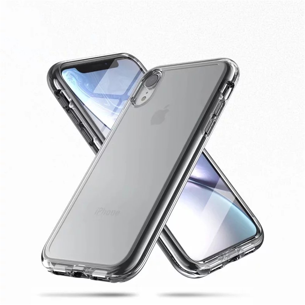 

Transparent Anti-Drop PC + TPU Hybrid Cell Phone Case for iPhone XR 6.1 inch - Grey, iPhone XR 6.1 inch