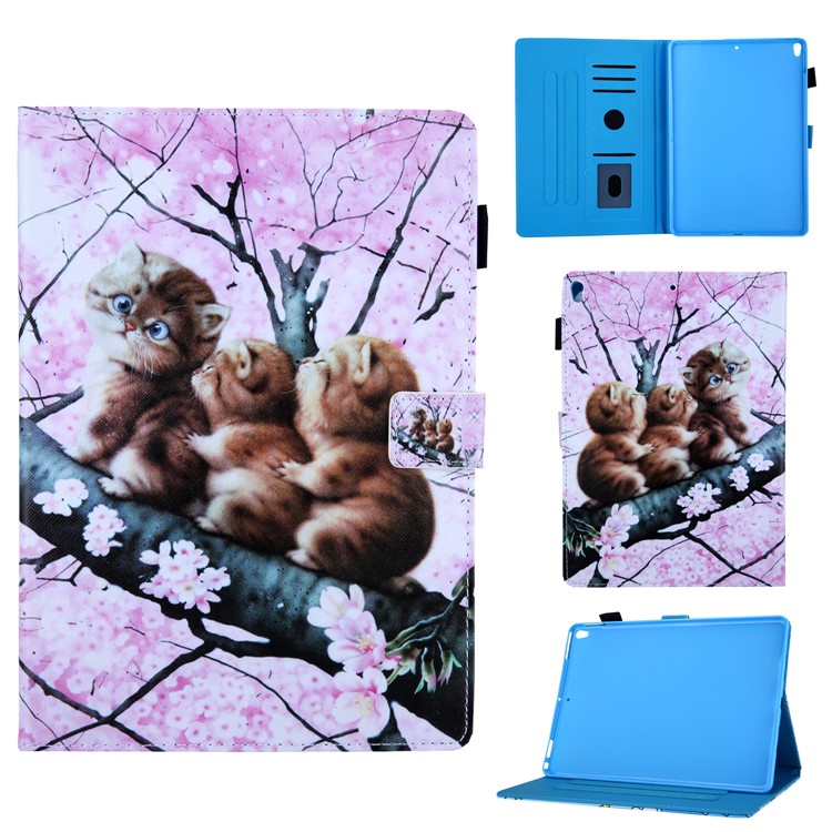 Pattern Printing Leather Flip Tablet Case for iPad Air 10.5 inch (2019) - Three Kittens-1