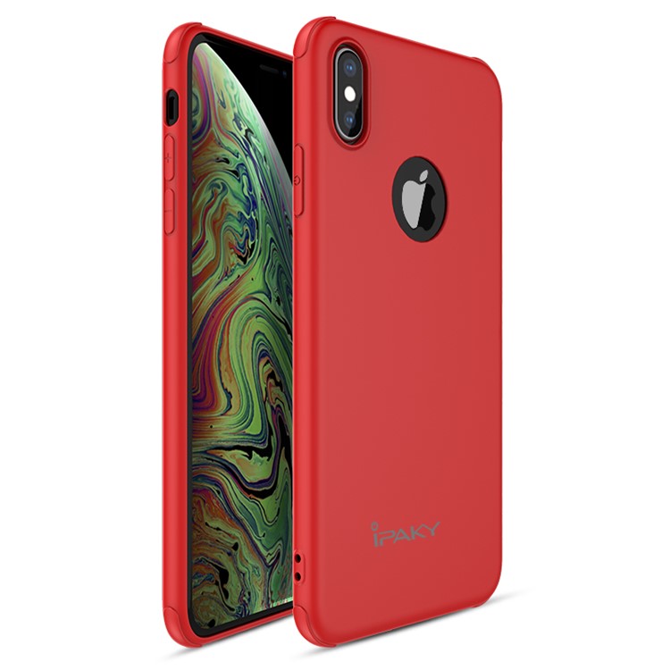 

IPAKY Galaxy Series Rubberized TPU Phone Case Cover for iPhone XS Max 6.5 inch - Red, iPhone XS Max
