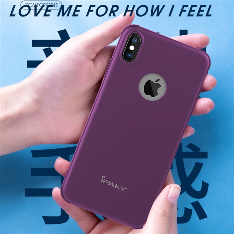 

IPAKY Galaxy Series Rubberized TPU Phone Case Cover for iPhone XS Max 6.5 inch - Purple, iPhone XS Max