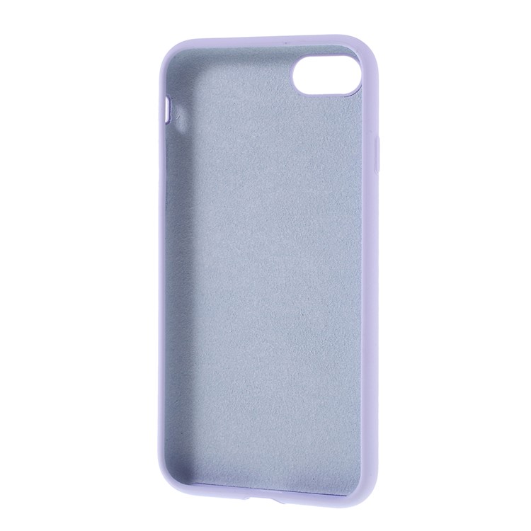 Caso De Telefone Móvel De Silicone Sólido De Padrão De Coração Para Iphone 7/8 - Roxa-2