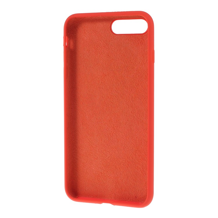Cassa Del Telefono Mobile Del Silicone Solido Del Modello Del Cuore Per Il Iphone 7 Più / 8 Più - Anguria Rossa-3