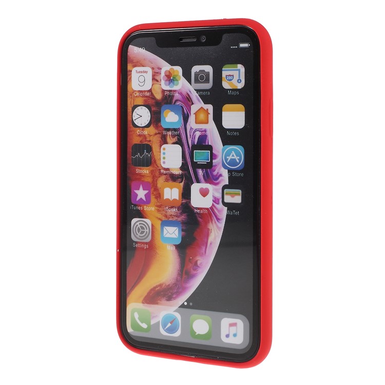 Heart Pattern Solid Silicone Mobile Phone Case for iPhone XR 6.1 inch - Red-3