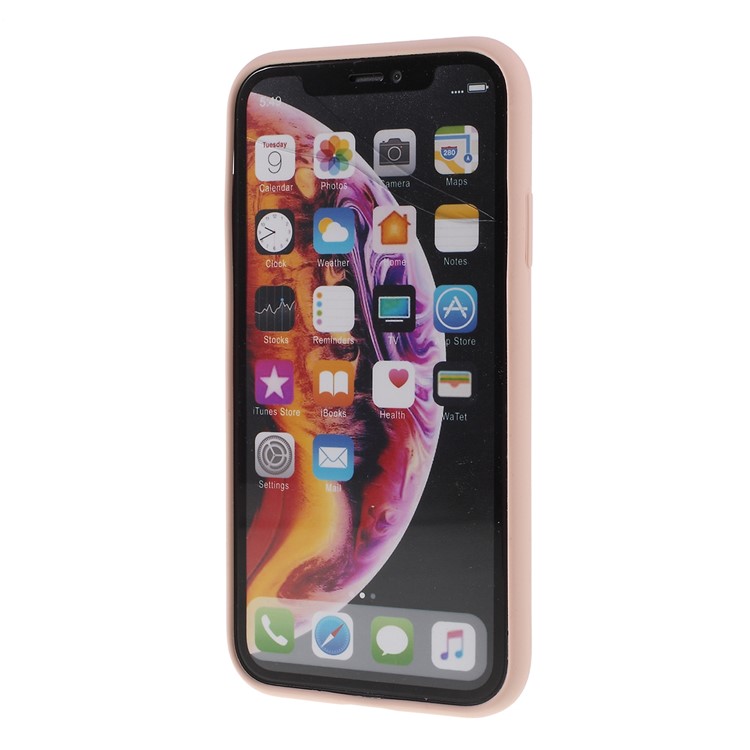 Cassa Del Telefono Cellulare In Silicone Solido Modello Cuore Per Iphone XR 6,1 Pollici - Rosa Chiaro-4
