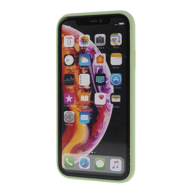 Caixa Do Telefone Móvel Do Silicone Contínuo Do Teste Padrão Do Coração Para O Iphone XR 6,1 Polegadas - Verde-2