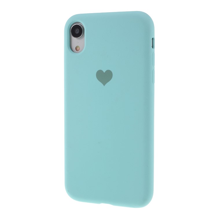 Coque En Silicone Solide Motif Coeur Pour Iphone XR 6.1 Pouces - Bleu Ciel-3
