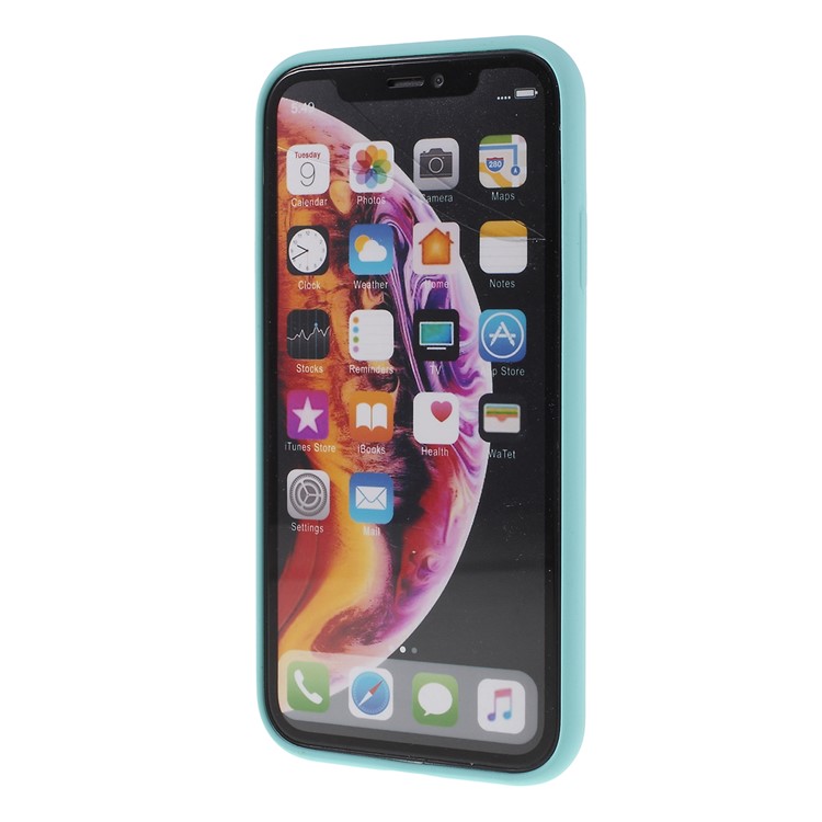 Coque En Silicone Solide Motif Coeur Pour Iphone XR 6.1 Pouces - Bleu Ciel-4
