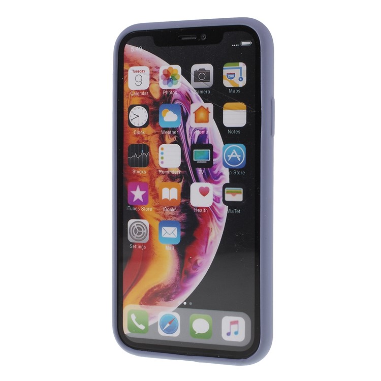 Caixa Do Telefone Móvel Do Silicone Contínuo Do Teste Padrão Do Coração Para O Iphone XR 6,1 Polegadas - Roxo Escuro-2