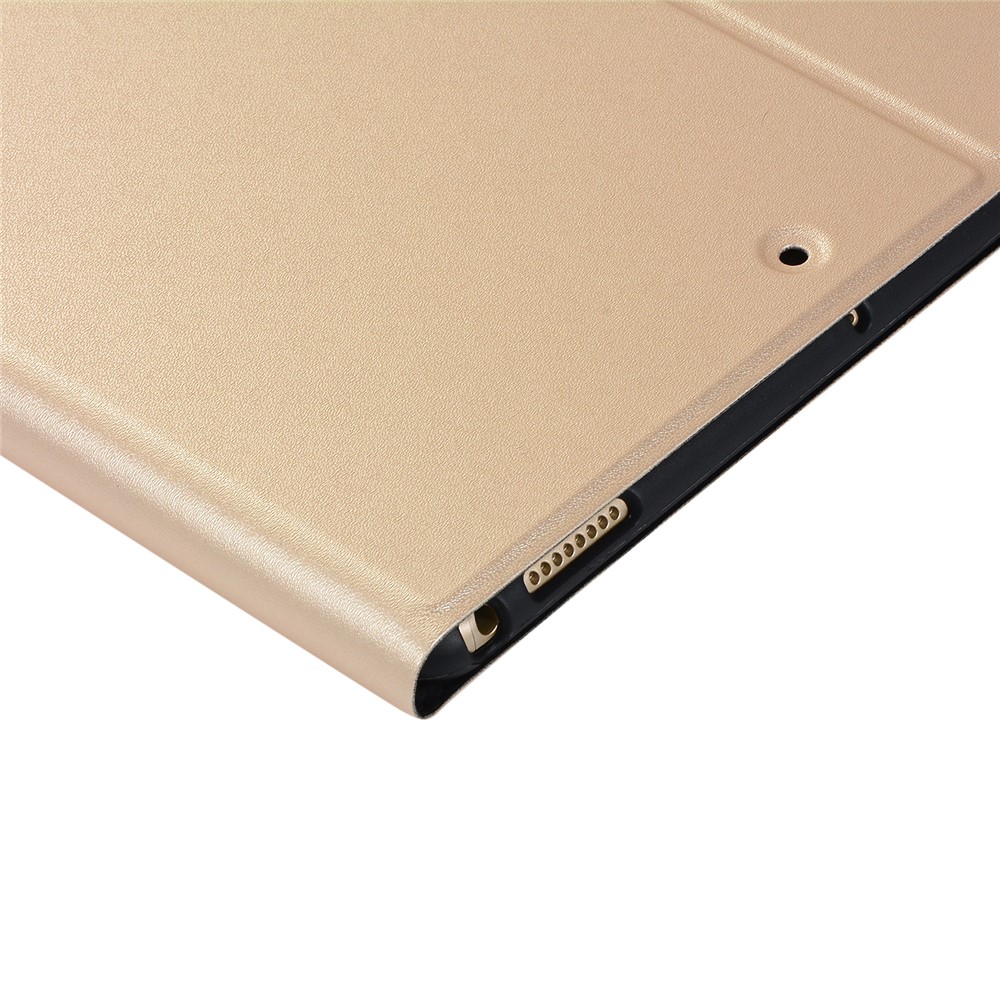 pu cuero protección de carcasa inteligente con soporte para ipad air 10.5 pulgadas (2019) / ipad 10.2 (2021)/(2020)/(2019) - oro