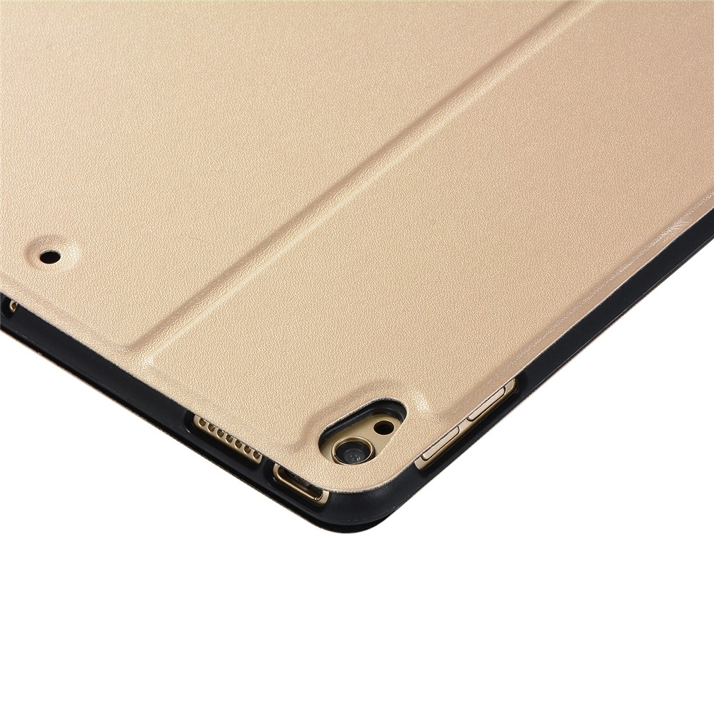 pu cuero protección de carcasa inteligente con soporte para ipad air 10.5 pulgadas (2019) / ipad 10.2 (2021)/(2020)/(2019) - oro