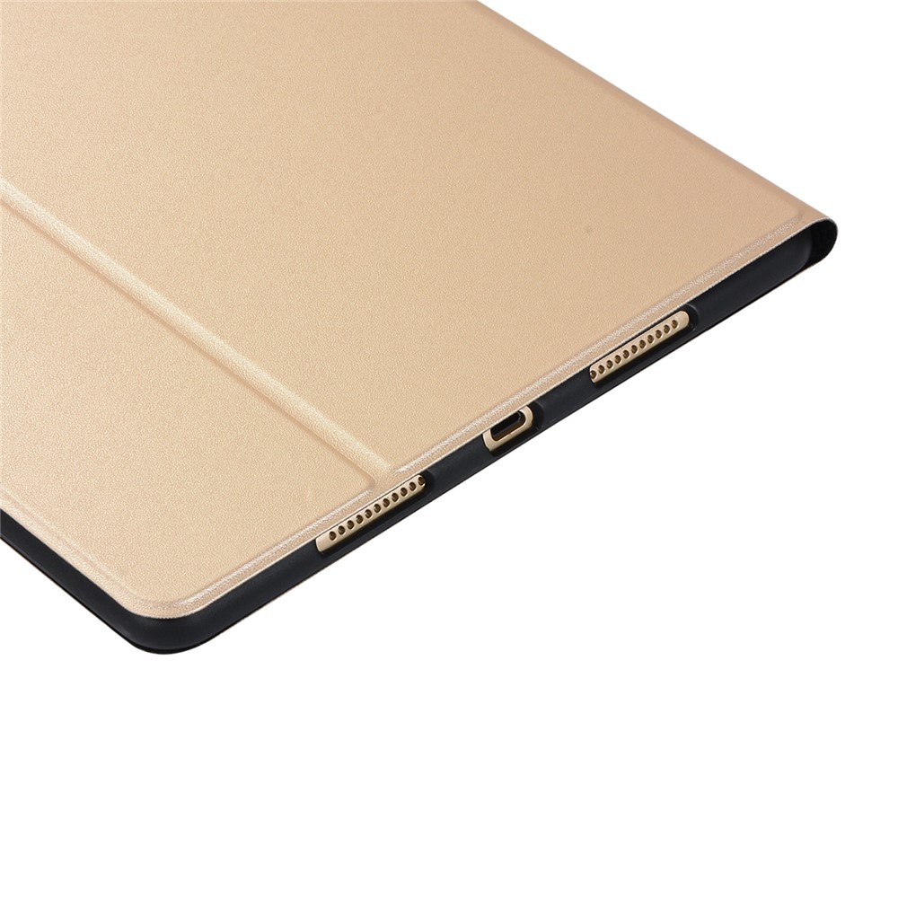 pu lederschutz intelligentes gehäuse mit stand für ipad air 10.5 zoll (2019) / ipad 10.2 (2021)/(2020)/(2019) - gold