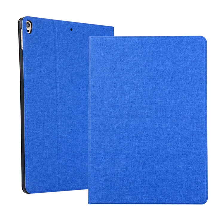 For iPad Air 10.5 inch (2019) Cloth Skin Leather Protective Case with Stand - Blue-1