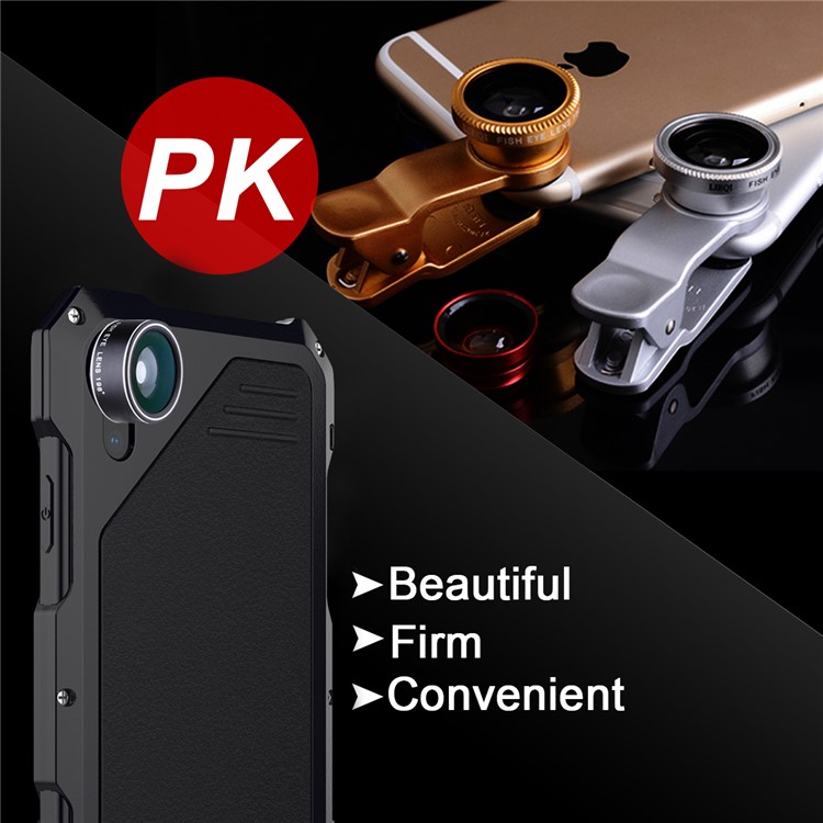 VIKING Shockproof Dirt-proof Case with Three Interchangeable Lens for iPhone X / XS - Black-8