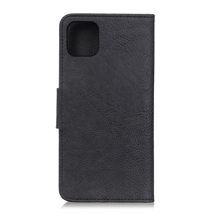 Litchi Skin Wallet Leather Stand Case for iPhone XS Max 6.5 inch - Black --3