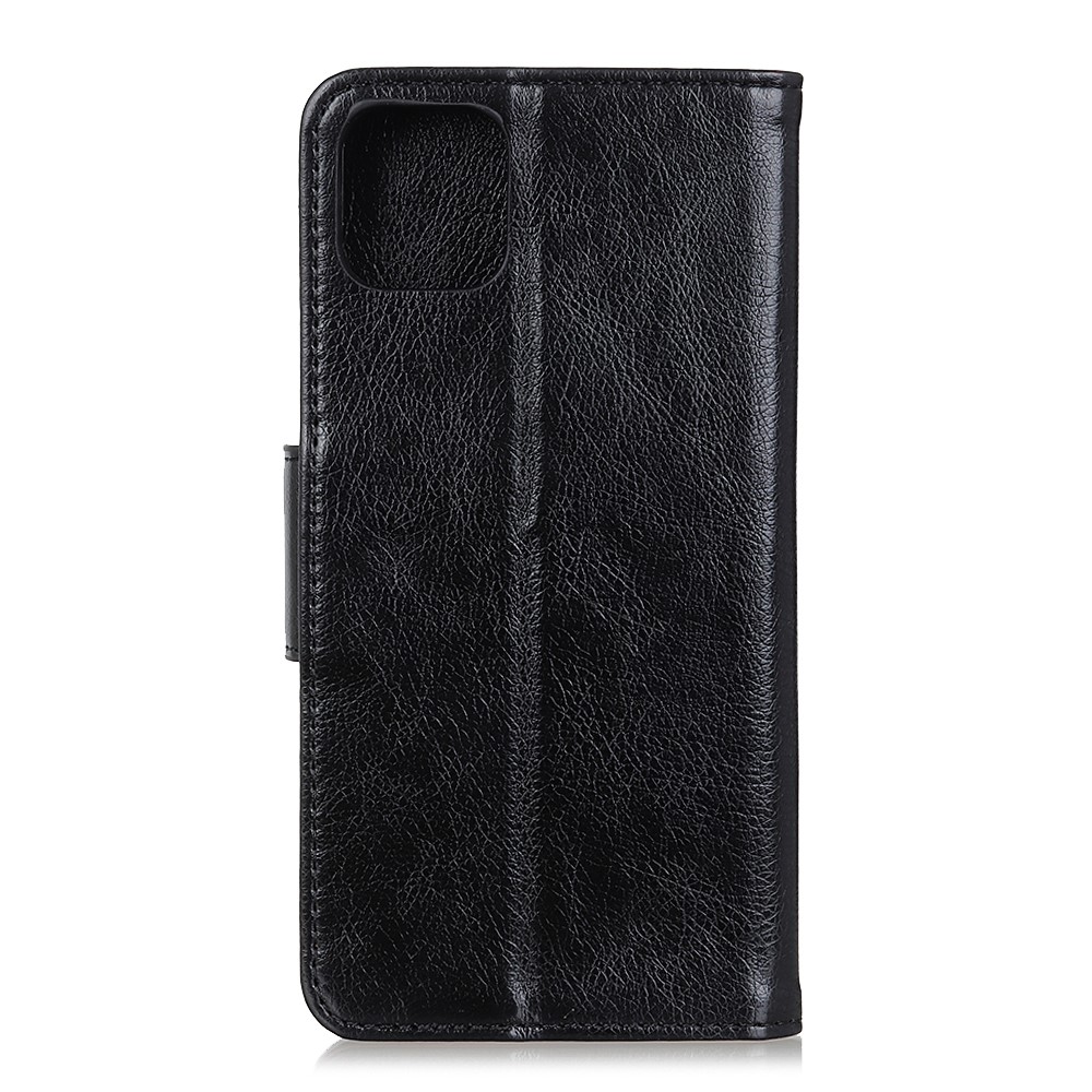 Nappa Texture Split Leather Wallet Cell Phone Cover for iPhone XR 6.1 inch - Black-3