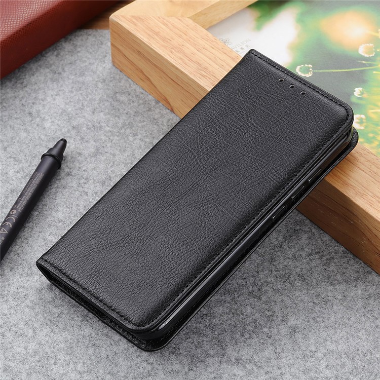 Auto-absorbed Litchi Texture Split Leather Cell Phone Case for iPhone XR 6.1 inch - Black-9