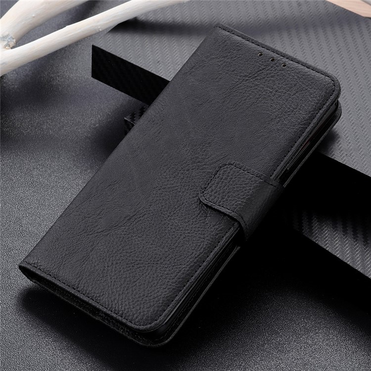 Litchi Skin PU Leather Wallet Case for iPhone XS 5.8 inch - Black-11