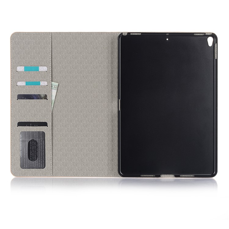 Intelligente Karte Muster Brieftasche Stehen Lederschale Für IPad Air 10,5 Zoll (2019) - Dunkelgelb-5