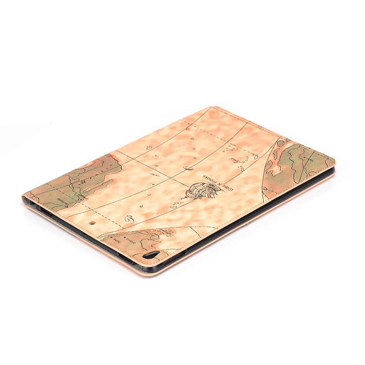 Intelligente Karte Muster Brieftasche Stehen Lederschale Für IPad Air 10,5 Zoll (2019) - Dunkelgelb-9