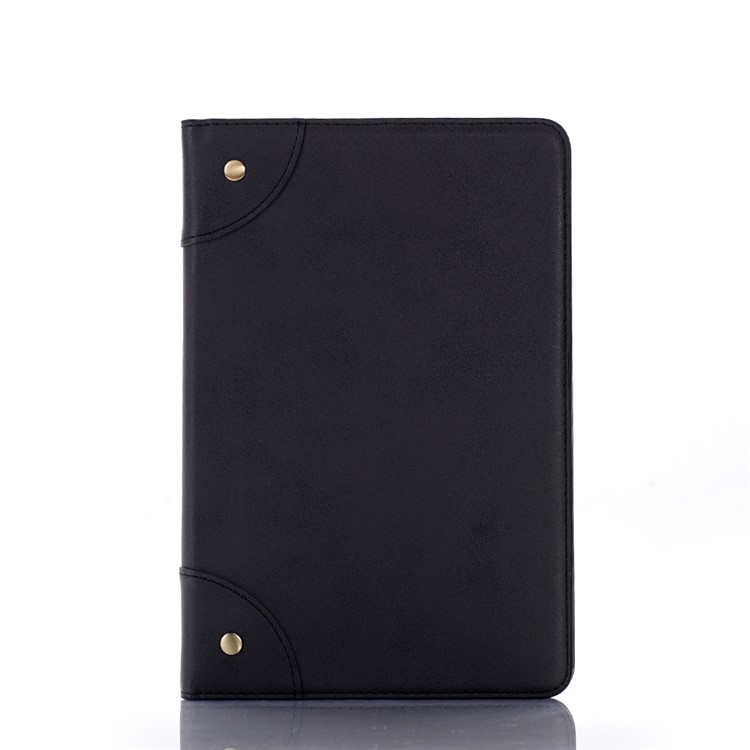 Retro Style Matte Wallet Stand Leather Smart Cover for iPad mini 4 / mini (2019) 7.9 inch - Black-2