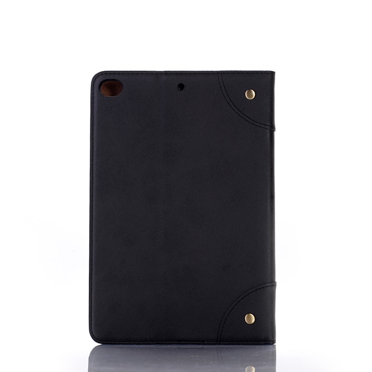 Retro Style Matte Wallet Stand Leather Smart Cover for iPad mini 4 / mini (2019) 7.9 inch - Black-3