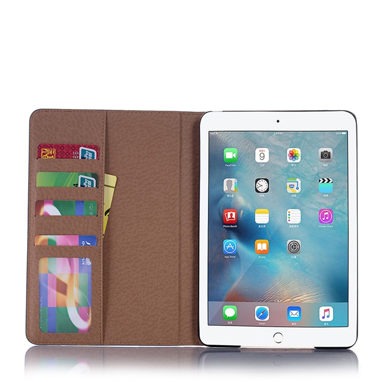 Retro Style Matte Wallet Stand Leather Smart Cover for iPad mini 4 / mini (2019) 7.9 inch - Black-6