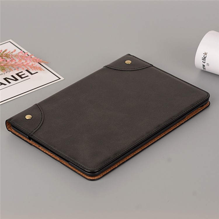 Retro Style Matte Wallet Stand Leather Smart Cover for iPad mini 4 / mini (2019) 7.9 inch - Black-7