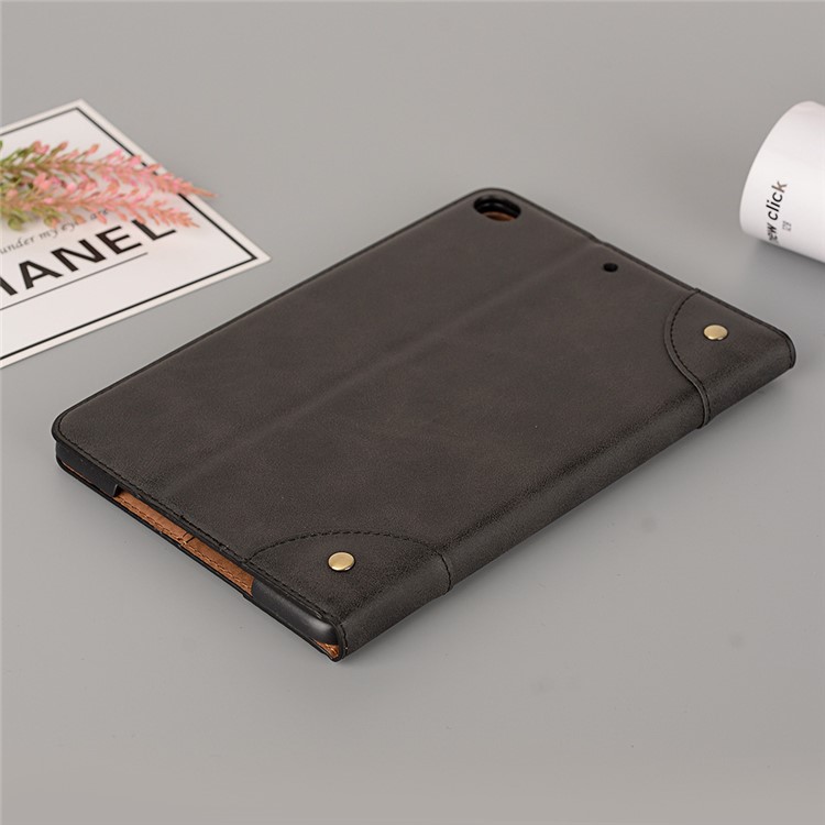 Retro Style Matte Wallet Stand Leather Smart Cover for iPad mini 4 / mini (2019) 7.9 inch - Black-8